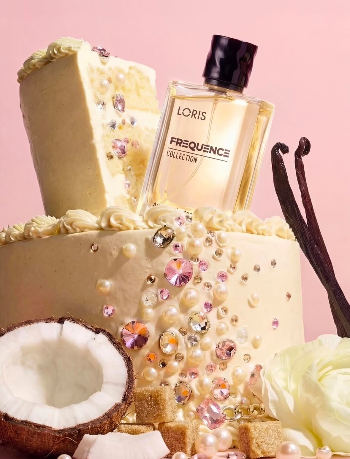 Luxe parfumflesjes uitgestald in de winkel