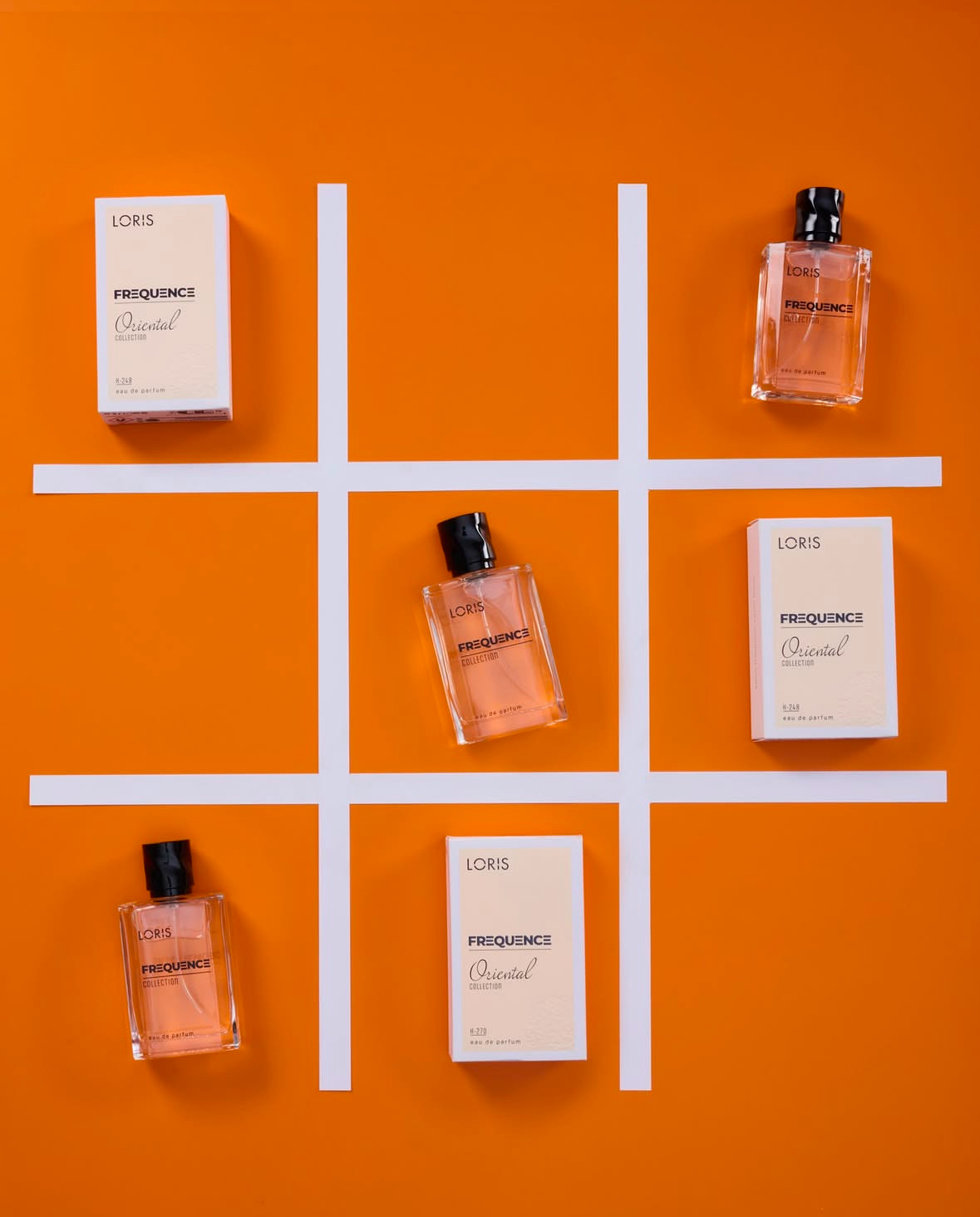 Luxe parfumflesjes uitgestald in de winkel
